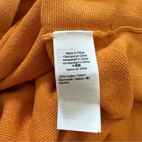 NWT J. Crew Men’s Size Large Orange 100% Cotton Pullover Sweater